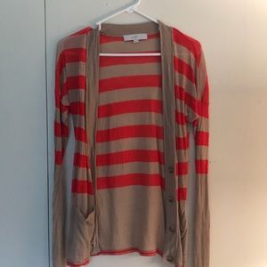 Loft camel button cardigan